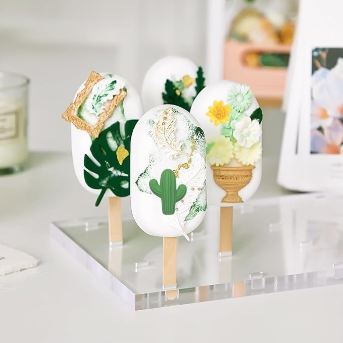 AMBESTEE Cactus Silicone Fondant Moulds Cacti Hawaiian Cake Moulds Set for Making Sugar Chocolate Candy Gum Paste Cupcake Cake Decoration Supplies - Image 5